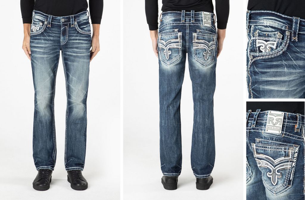 Men's Rock Revival 'McHenry' Straight Leg Western Jeans