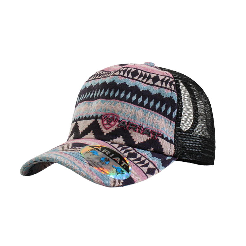 Ariat Ladies Tribal Print Pony Trucker Hat
