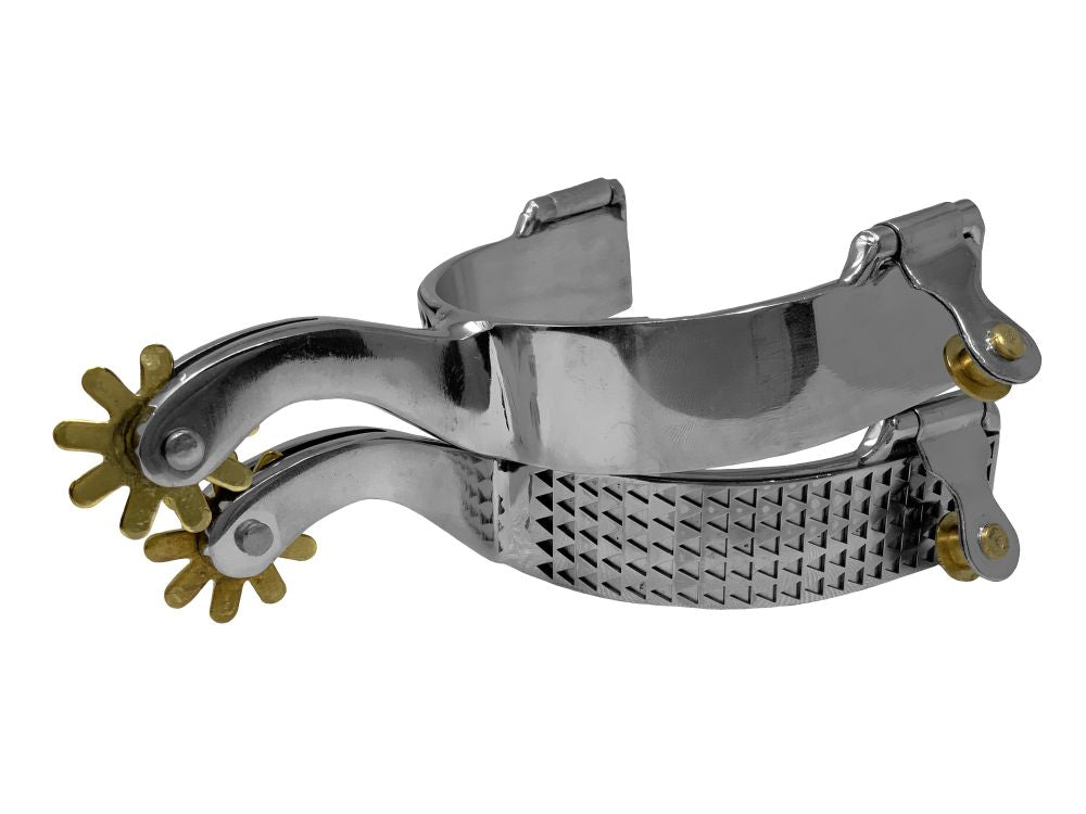 Showman Mens Size Stainless Steel Rasp Spur