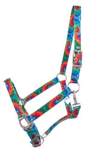 Horse size Premium Nylon Tie Dye Halter