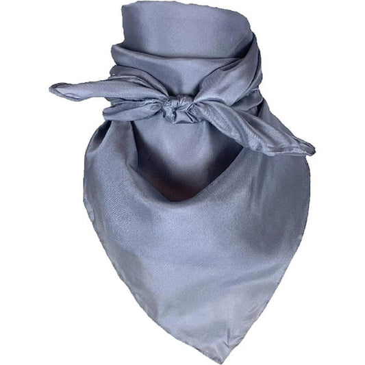 35" x 35" Solid Silver / Grey Wild Rag / Scarf