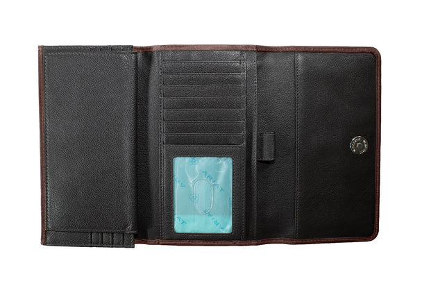 ARIAT TEAGAN STYLE WALLET BROWN