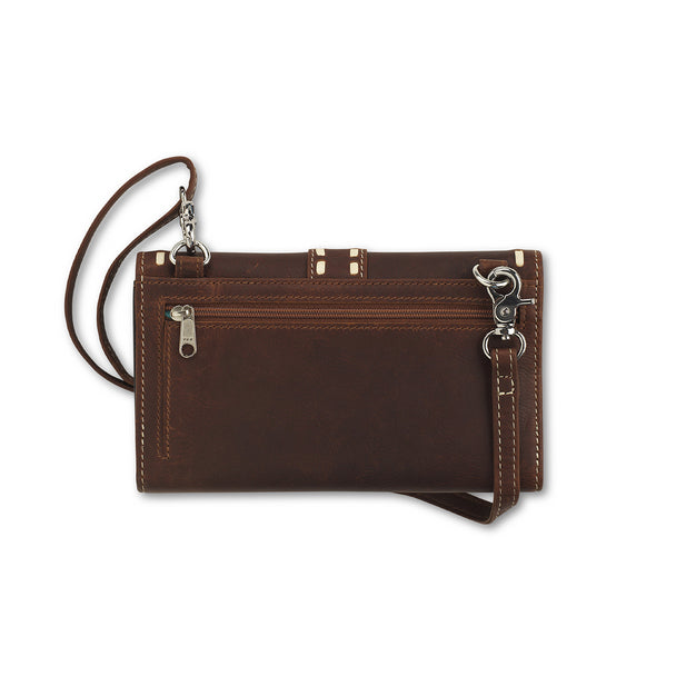 ARIAT TEAGAN STYLE WALLET BROWN