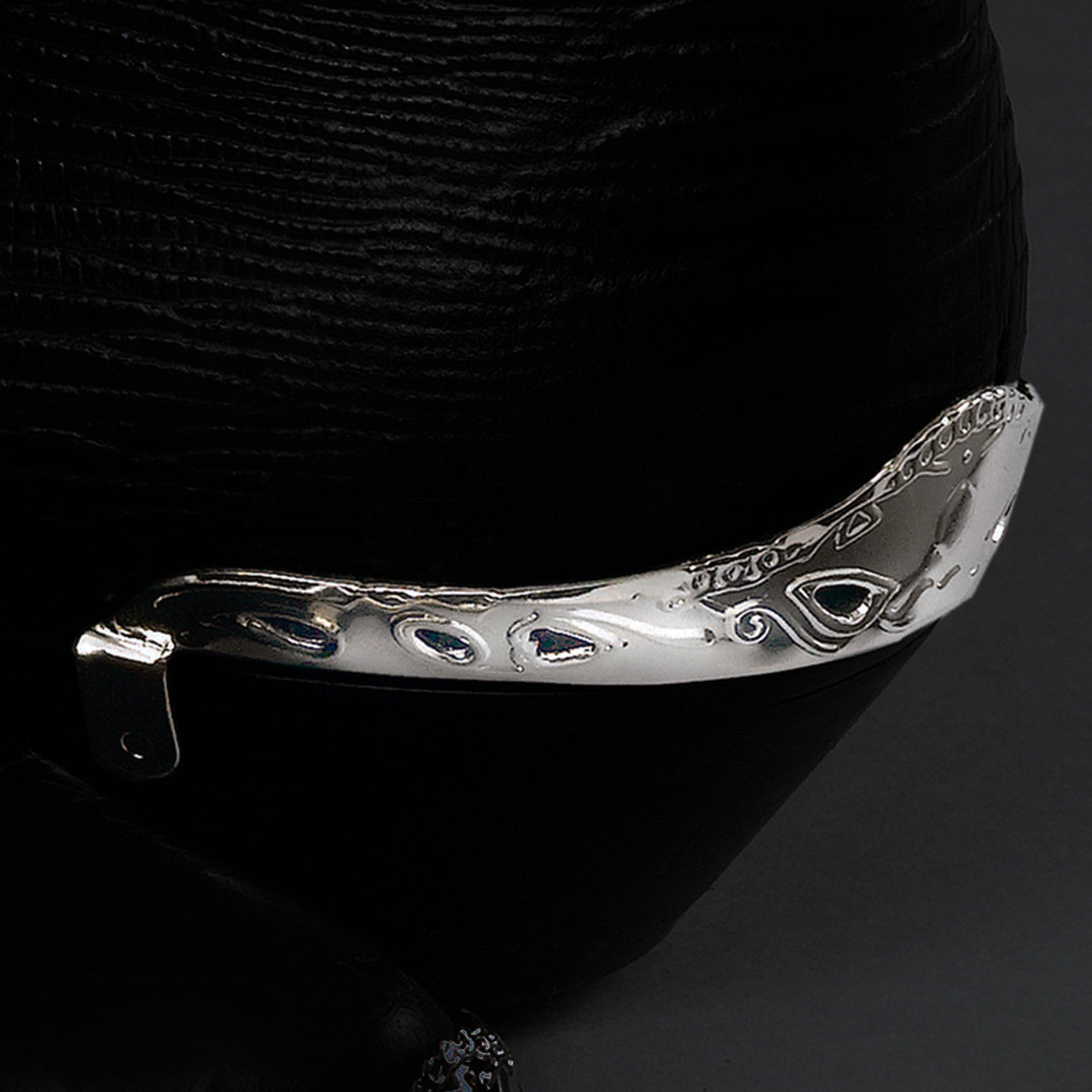 Engraved Silver Heel Boot Guards