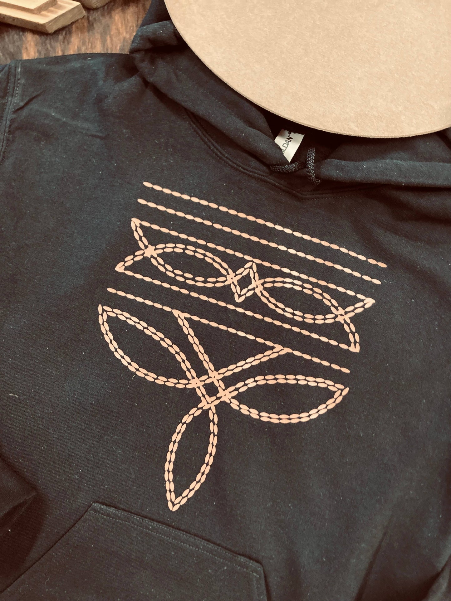 Double Bootstitch Hooded Sweatshirt 