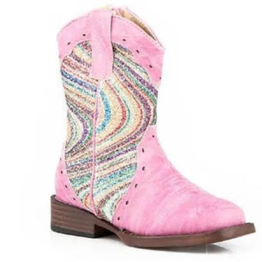 Toddler girl's Roper Pink 'Glitter Swirl' Cowgirl Boots