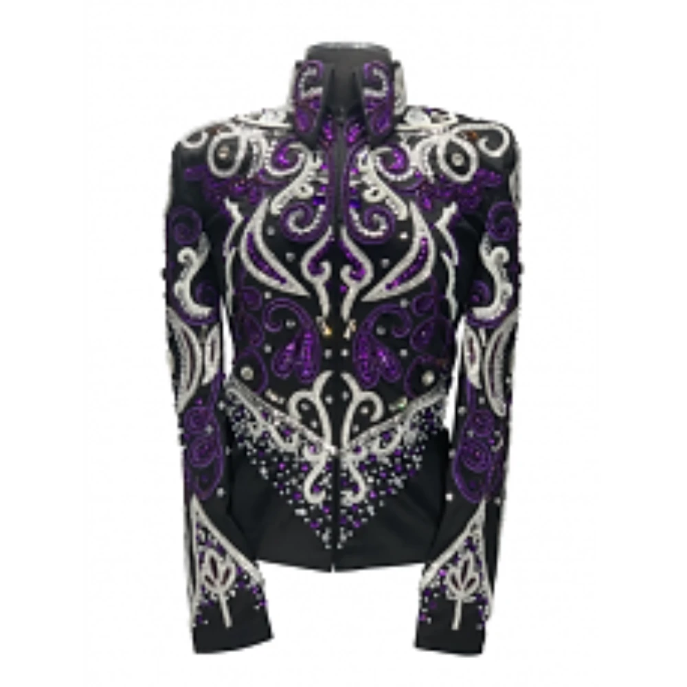 Women's Black & Purple Sequence Showmanship Jacket