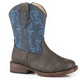 Toddler Boy's Roper Blue & Brown 'Blaze' Cowboy Boots, Size 5