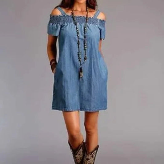 Stetson Women's Denim Off Shoulder Dress
