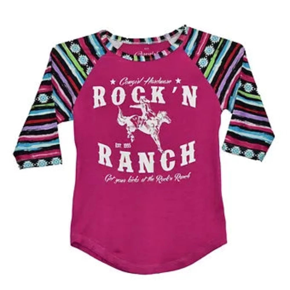 Rockin' Ranch Girls Pink Serape Shirt