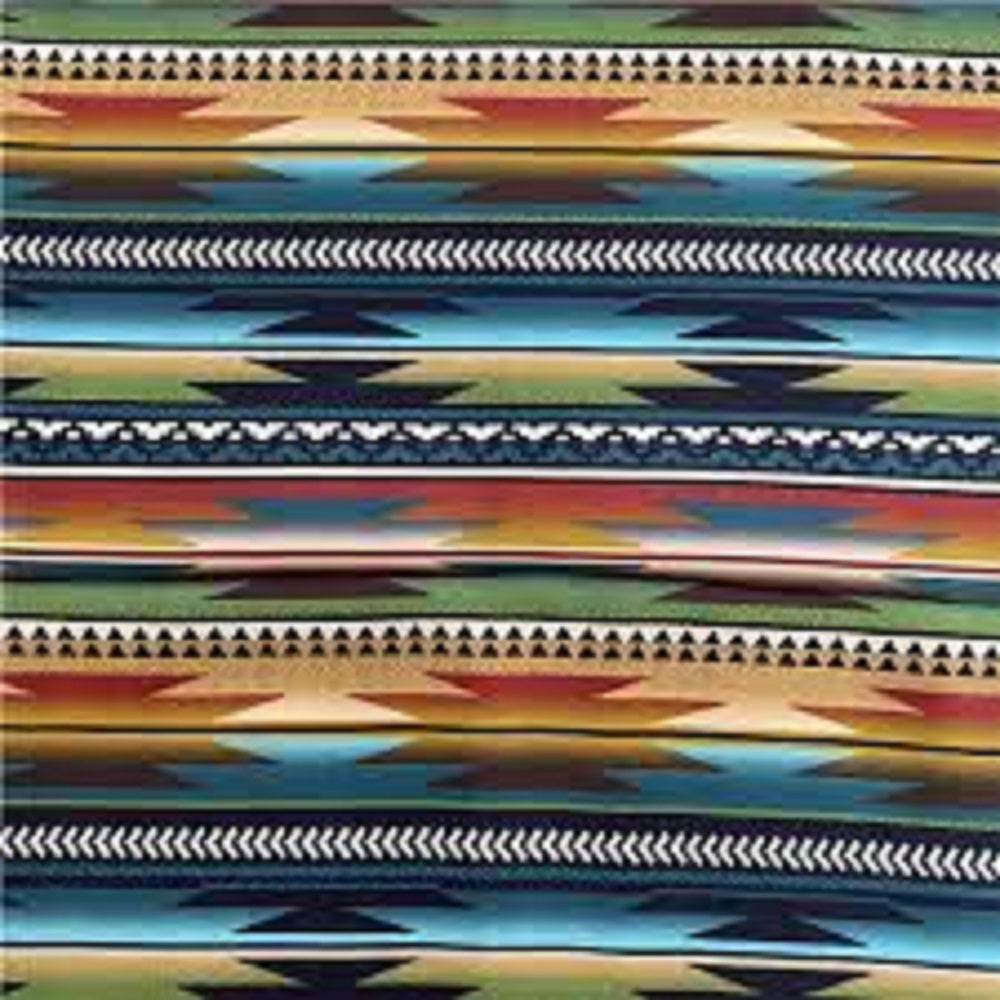 Silk Aztec Print Wild Rag 33" X 33"