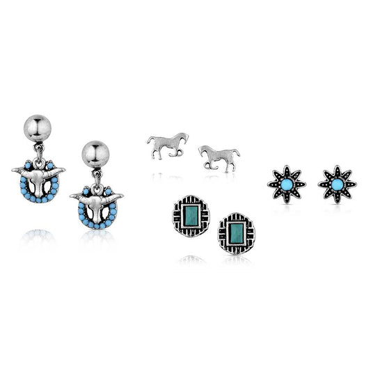 Montana Siversmiths Attitude Everyday Western Post Earring Set