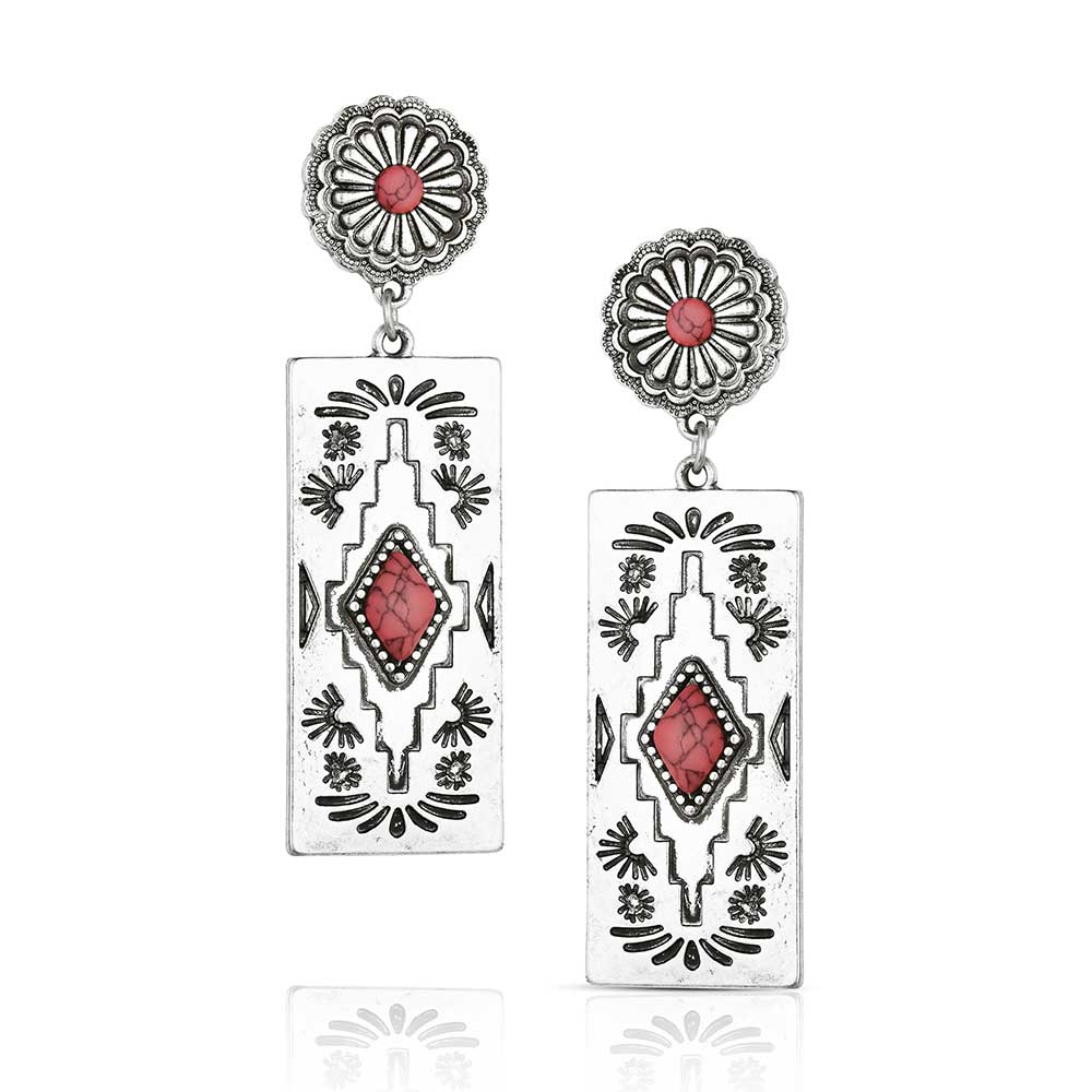 Montana Silversmiths Attitude Bar B Pink Earrings