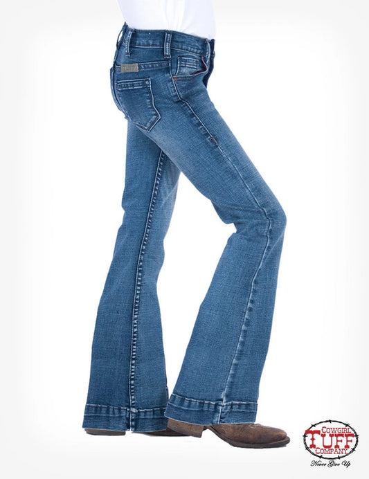 Cowgirl Tuff Just Tuff Girl's Medium Trouser