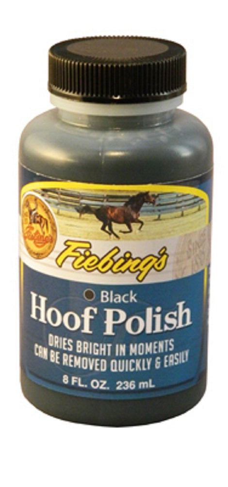 Fiebing's Water Based Hoof Polish 8 oz. Clear or Black