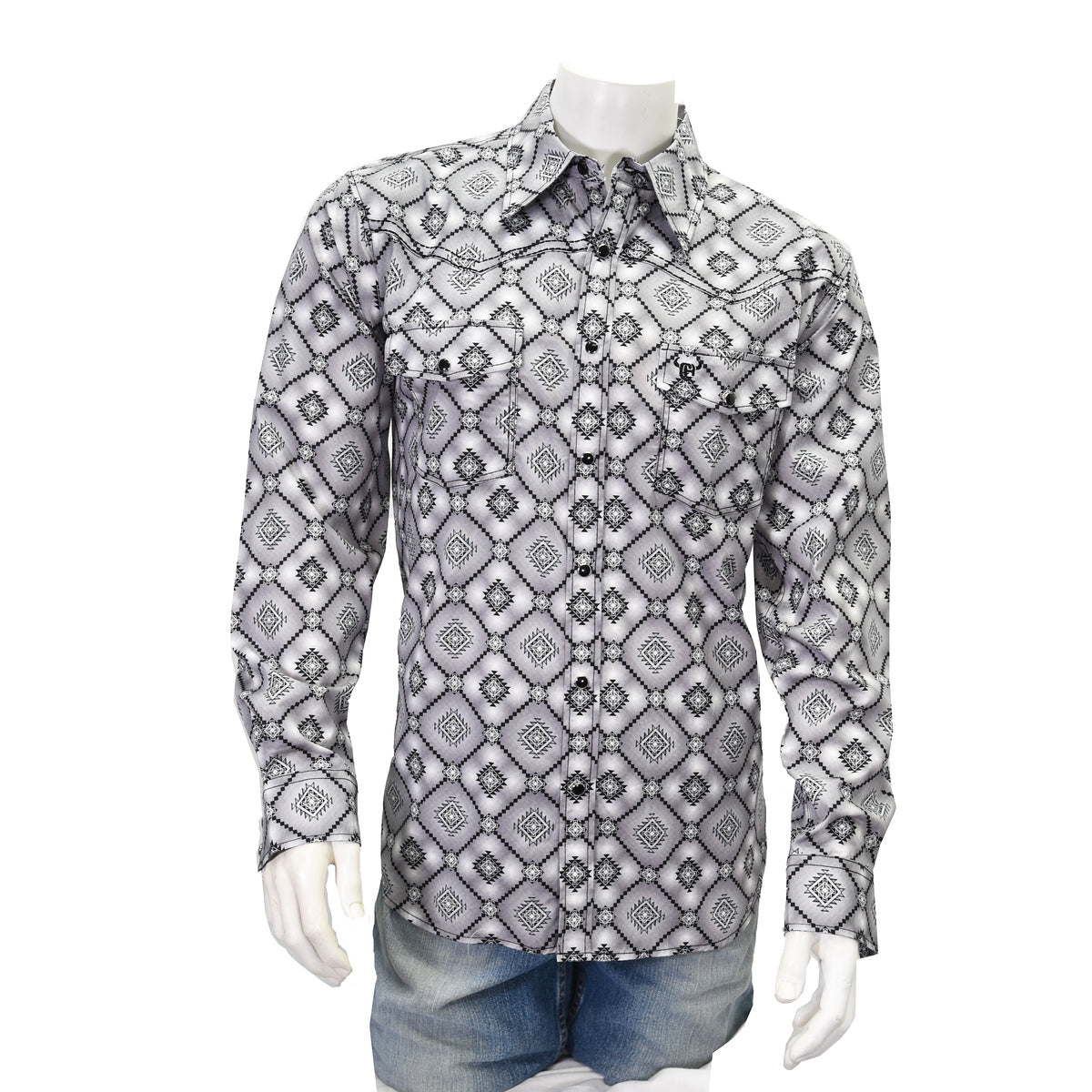 Men's Cowboy Hardware Diamond Aztec Western Shirt