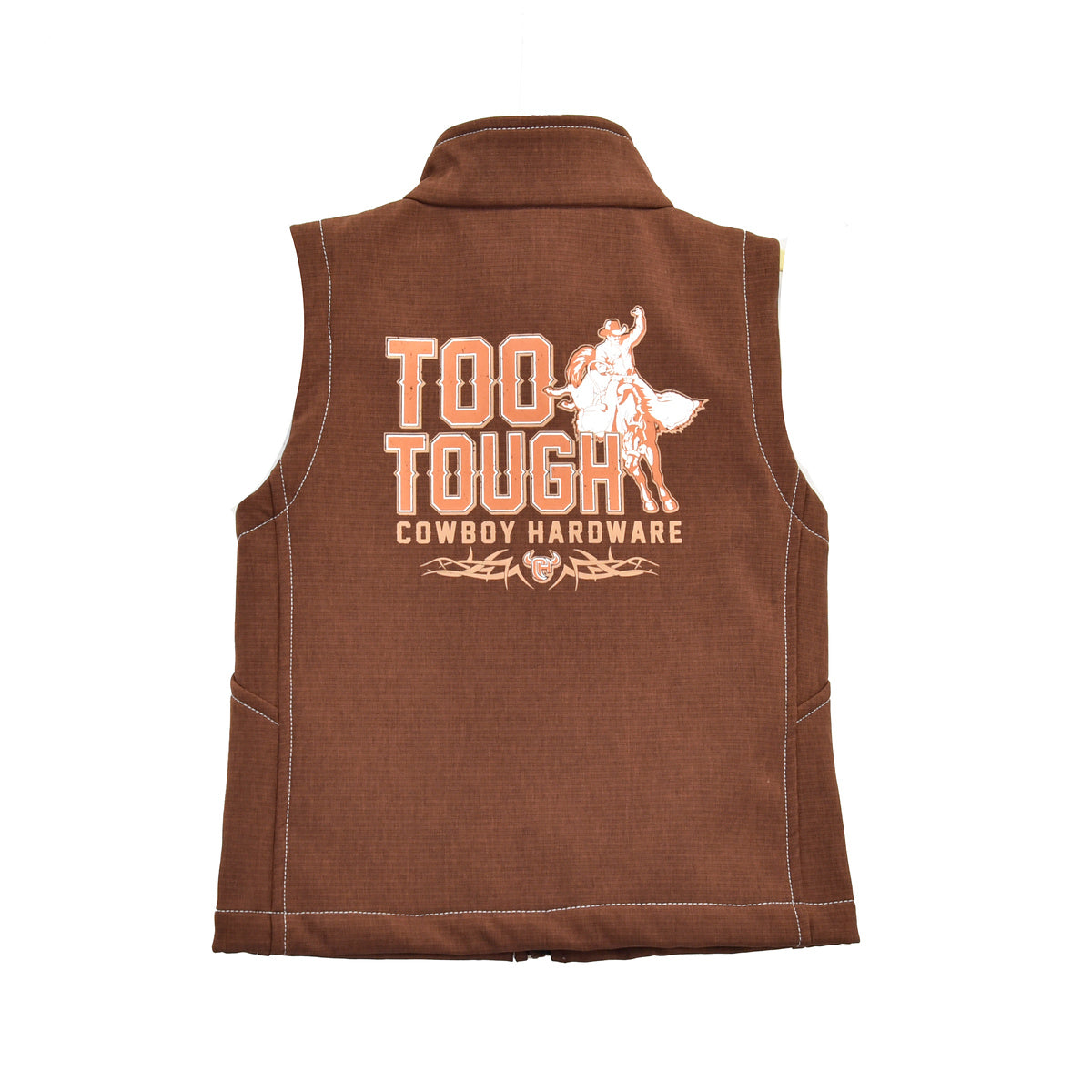 Toddler Boy's Cowboy Hardware Boys Orange 'Too Tough' Vest