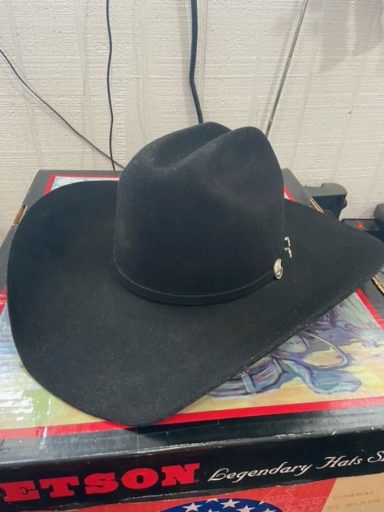 Black Stetson Corral Cowboy Hat Size 6 7/8 (USED)