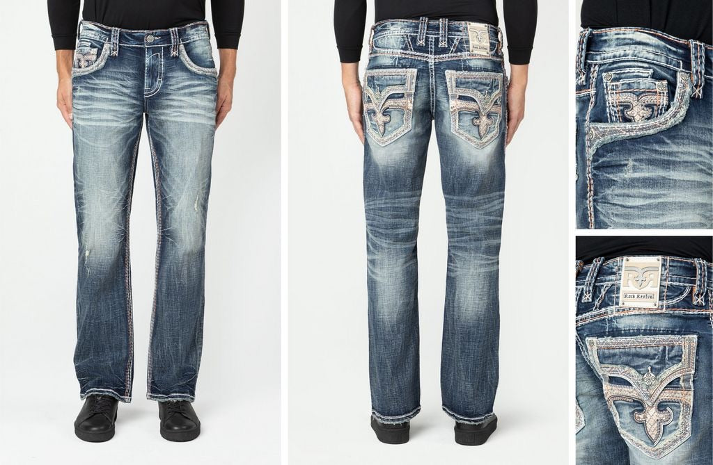 Men’s Rock Revival 'Zaid' Bootcut Jeans