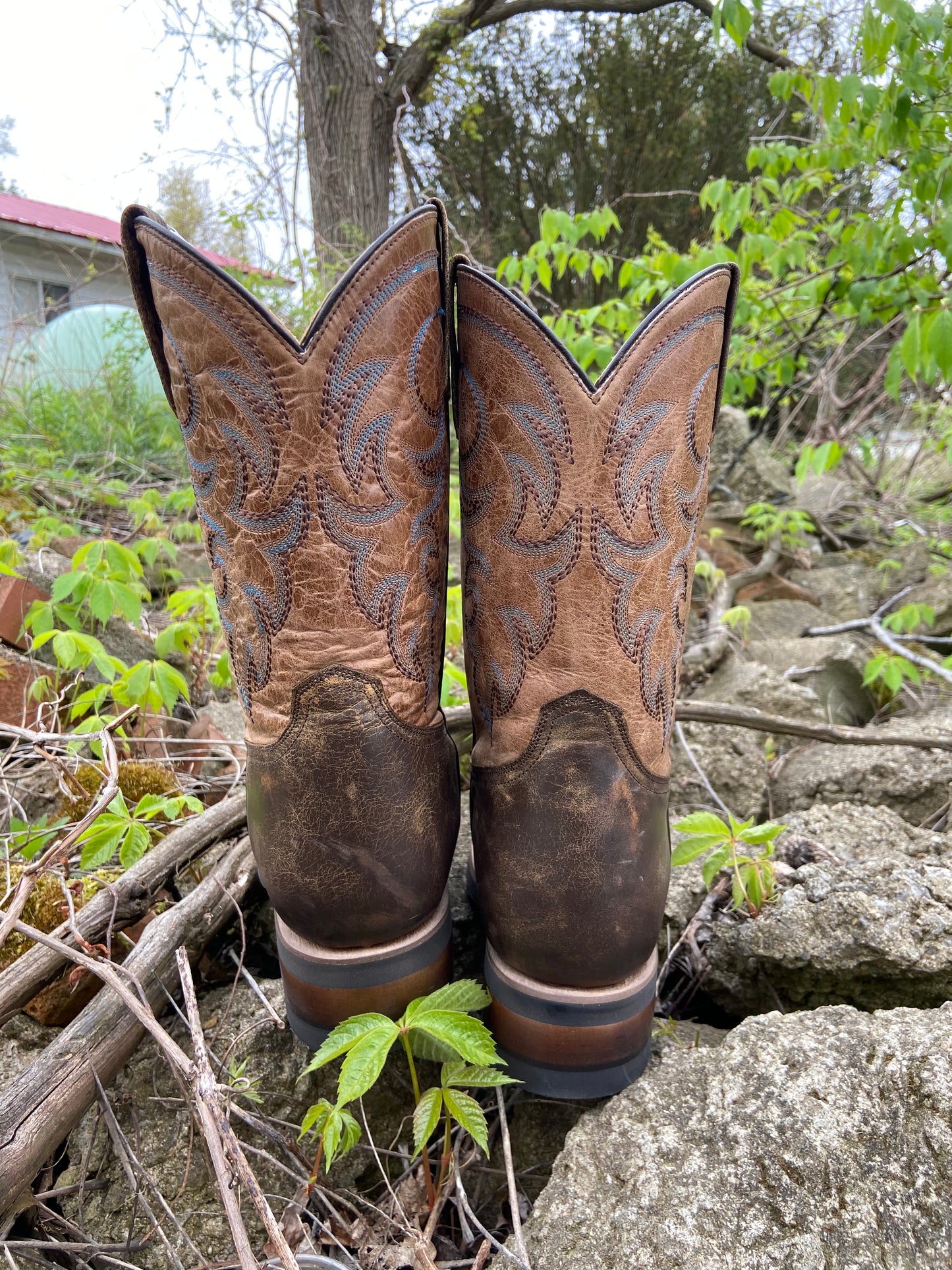 Men's Roper Vintage Brown Western Cowboy Boots