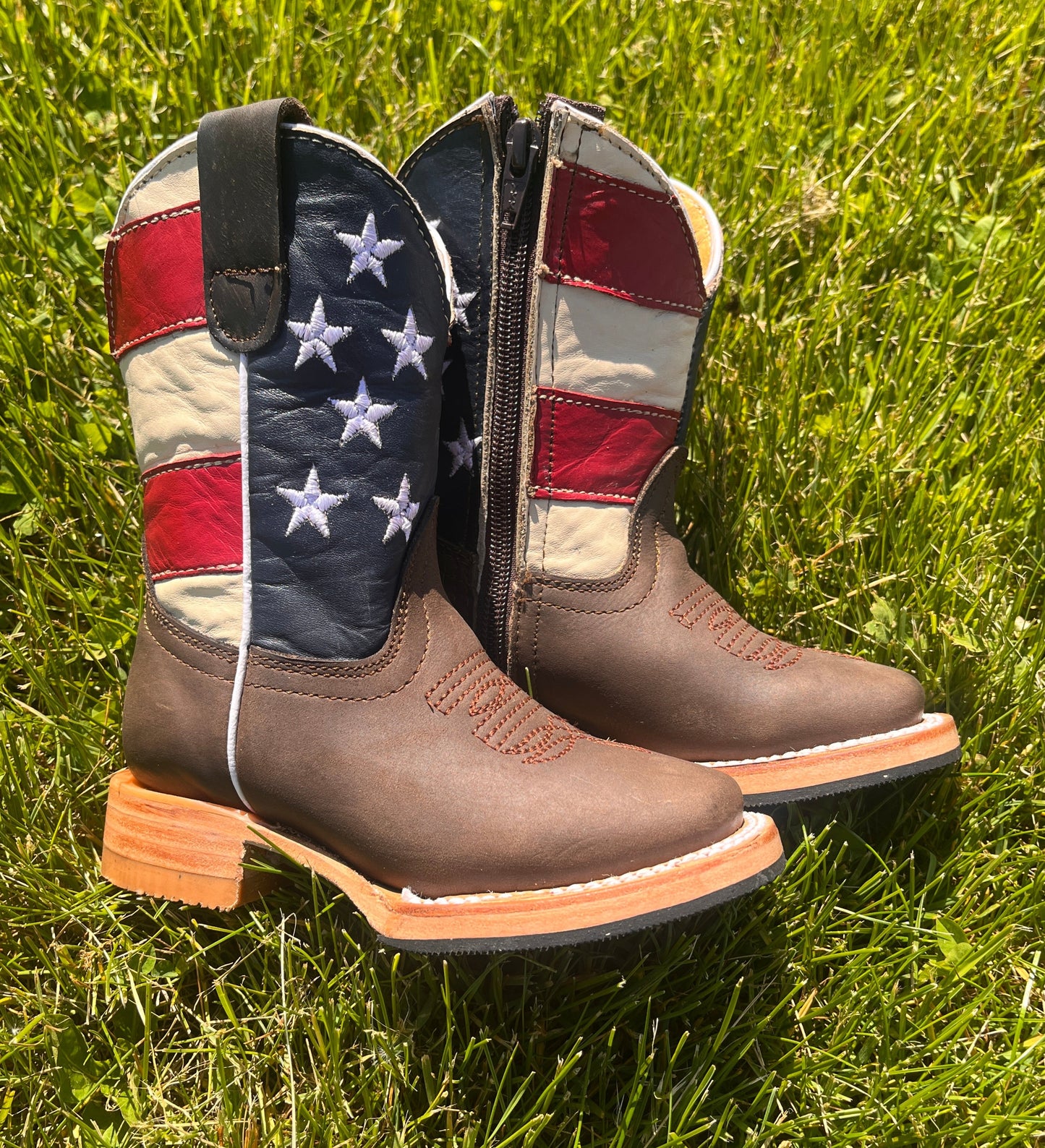 Youth Redhawk Stars and Stripes Western Cowboy Boots
