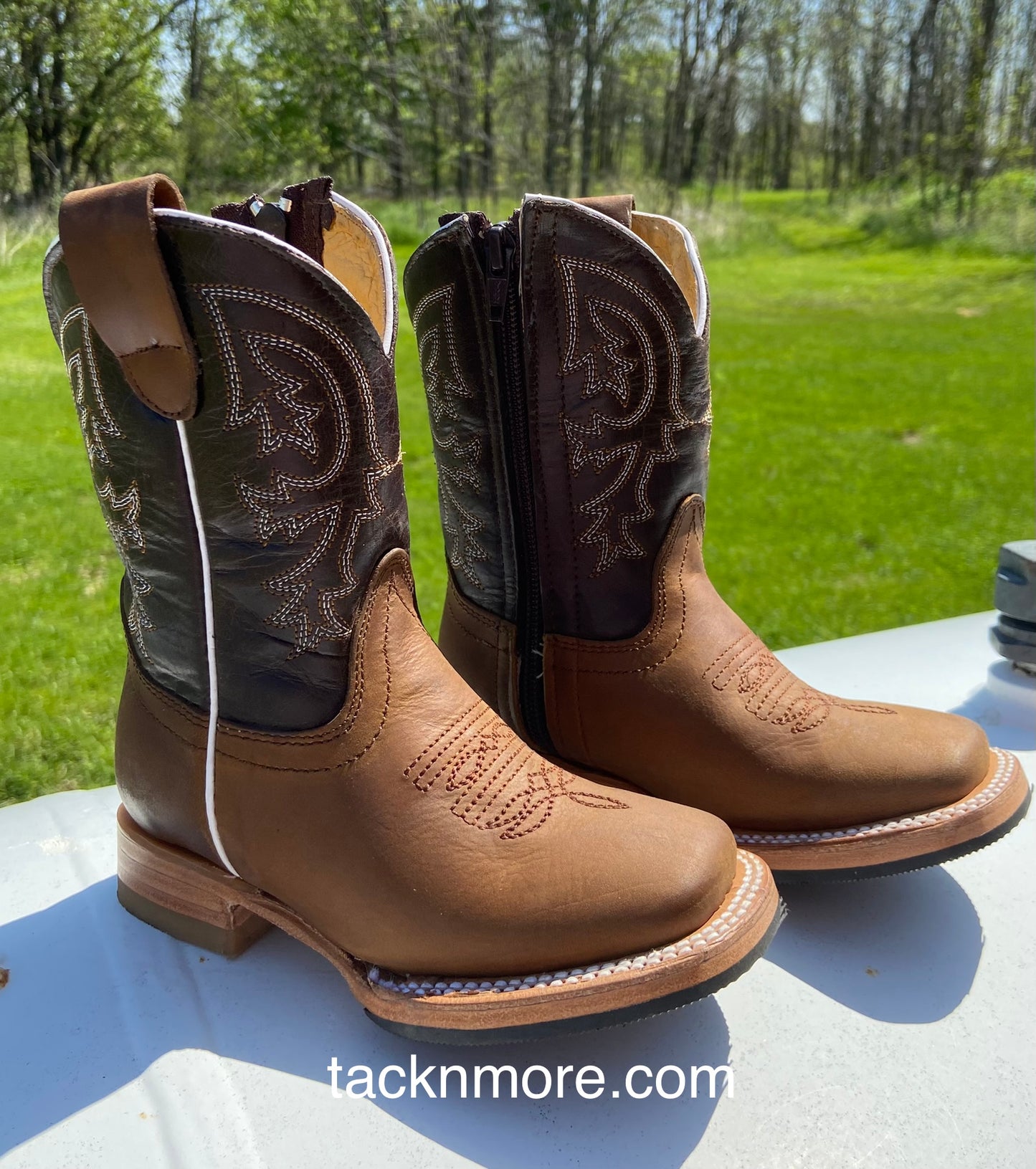 Youth Redhawk Coffee Square Toe Cowboy Boot