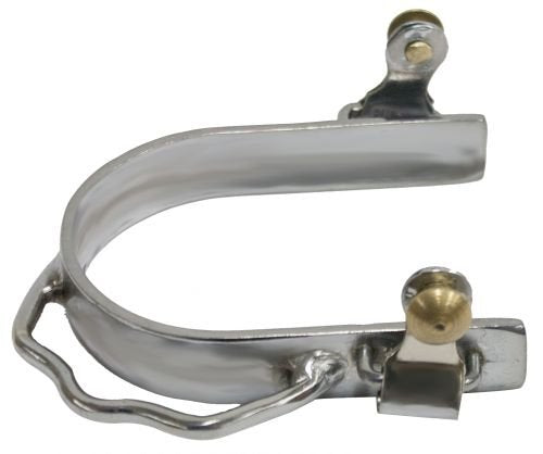 Women's size NICKEL PLATED BUMPER SPURS w/ 2" Boot width 3/4" Band