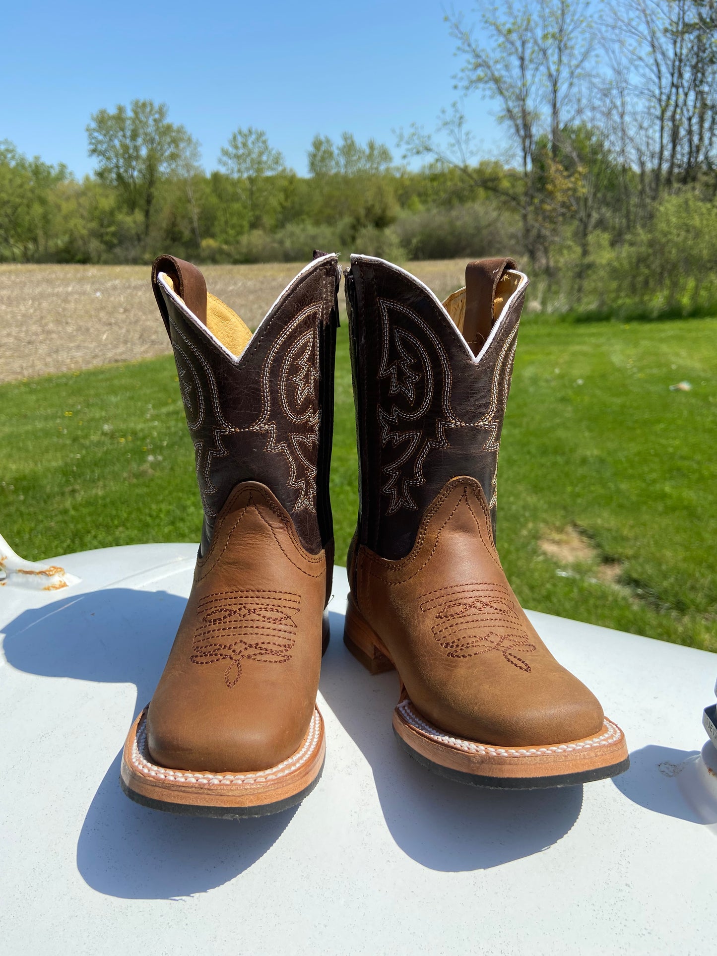 Youth Redhawk 'Coffee' Cowboy Boots