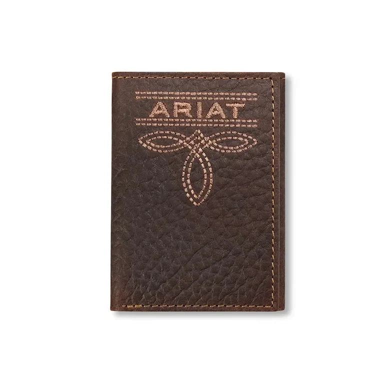 Ariat - Tri-Fold Wallet (Bug Stitch Brown)