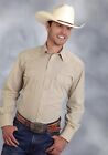 Roper Men's Tan (beige/light brown) Long Sleeve Western Shirt