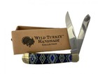 Wild Turkey Stainless steel POCKET KNIFE w/ Navajo beaded design handle 2 Blades