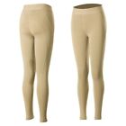 Horze brand Youth Kids Madison Silicone Knee Patch Tights. Tan/Light Brown