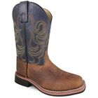 Smoky Mountain Youth's Navy Blue & Brown 'Jesse' Western Cowboy Boots