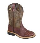 Smoky Mountain's Children's Brown & Burgundy Gator Cowboy Boots