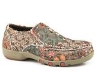 SALE Roper's Little Kids Girl's Brown 'Chase' Floral Casual Shoes with Sequins