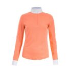 Horze brand Flamingo Pink Blaire Long-sleeve English Show Shirt