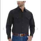 Ely Cattleman's Men's Solid Black Western Shirt.