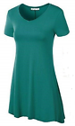 Lucky & Blessed Women's Turquoise Boyfriend Short Sleeve Tunic