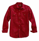 Tin Haul Men's Wine color / Burgundy Poplin Western Show Shirt