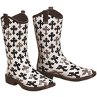 Blazin Roxx's Women's Cream Cross Design 'Hope' Rubber Rain Boots