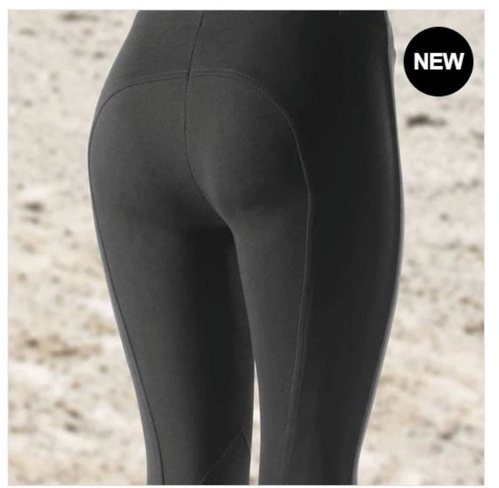 Women's Black SOFT STRETCH BREECHES w/ Leather knee