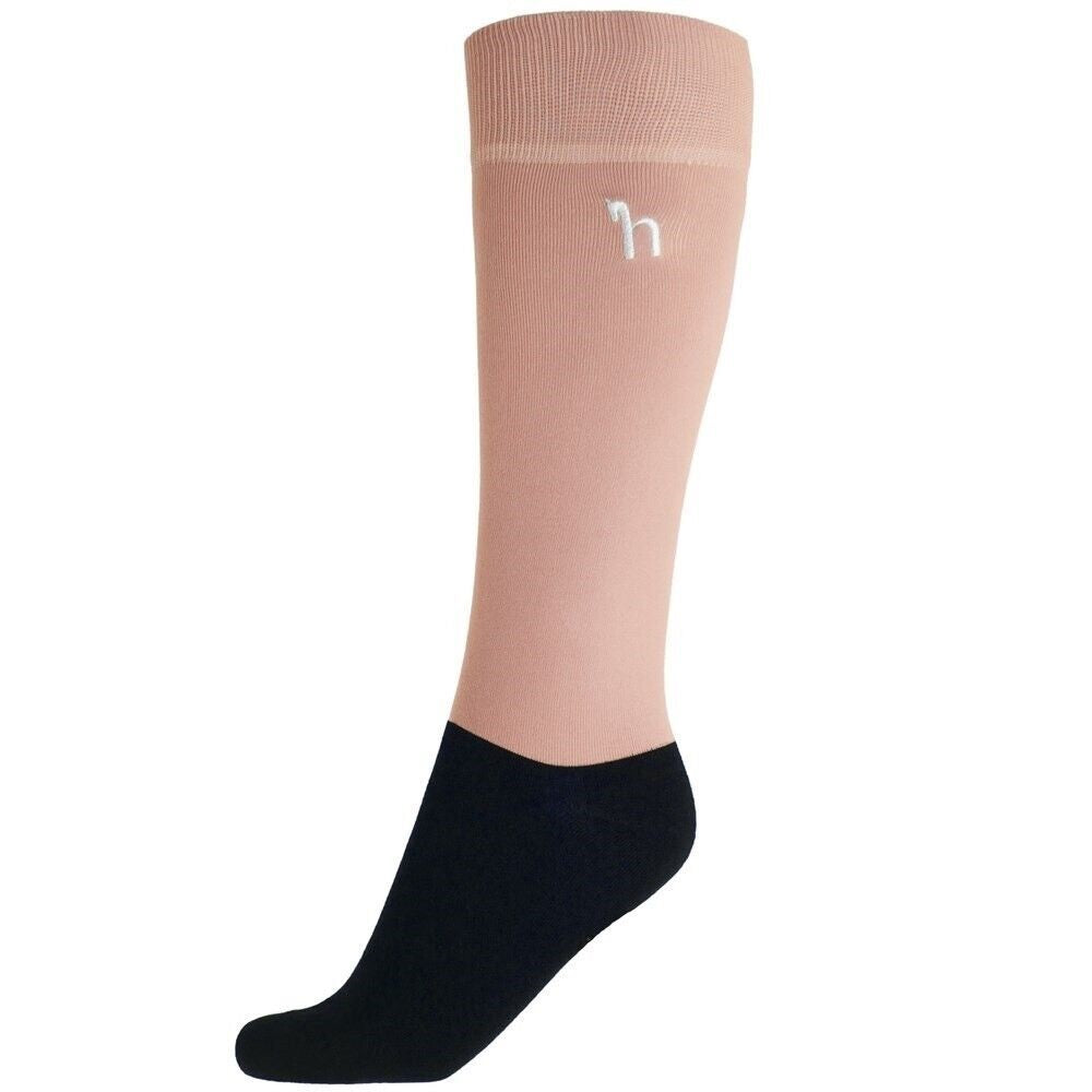 Women's Horze Peach Amber Pink HORSE RIDING SOCKS w/ Thin shaft