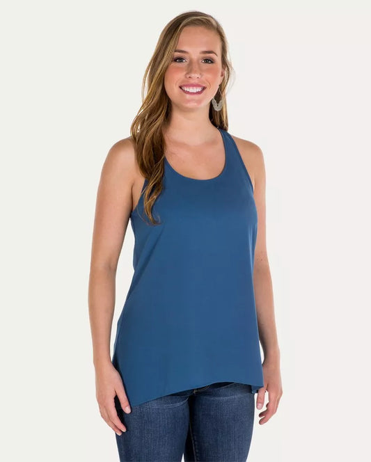 Women's Noble Outfitters Oxford blue 'Charlotte' Tank Top