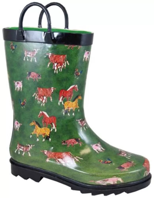 Child's Rubber Muck Boots w/ Horses