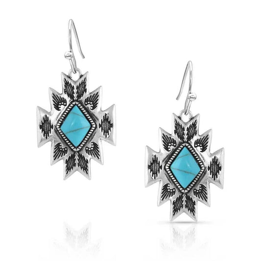 'Turquoise Star' Pendant Earrings