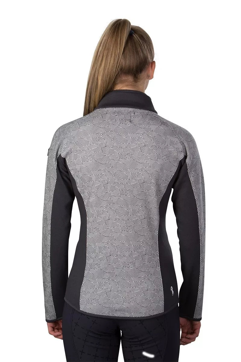 Horze brand Women's Dark gray & white 'MARLIN' FLEECE JACKET