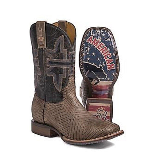 Men's Tin Haul 'Rowdy' Cowboy Boots w/ American Rodeo Sole