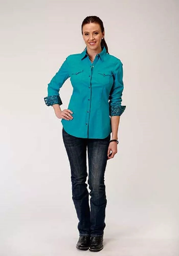 Women's Roper Deep Teal Western Shirt