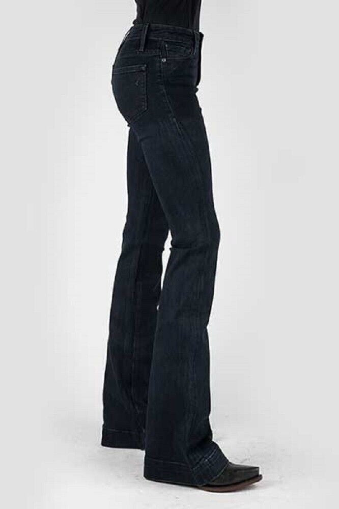 Stetson Ladies Black High Waisted Flare Jeans
