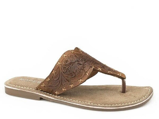 Women’s Roper Tan 'Juliet' Thong Sandals
